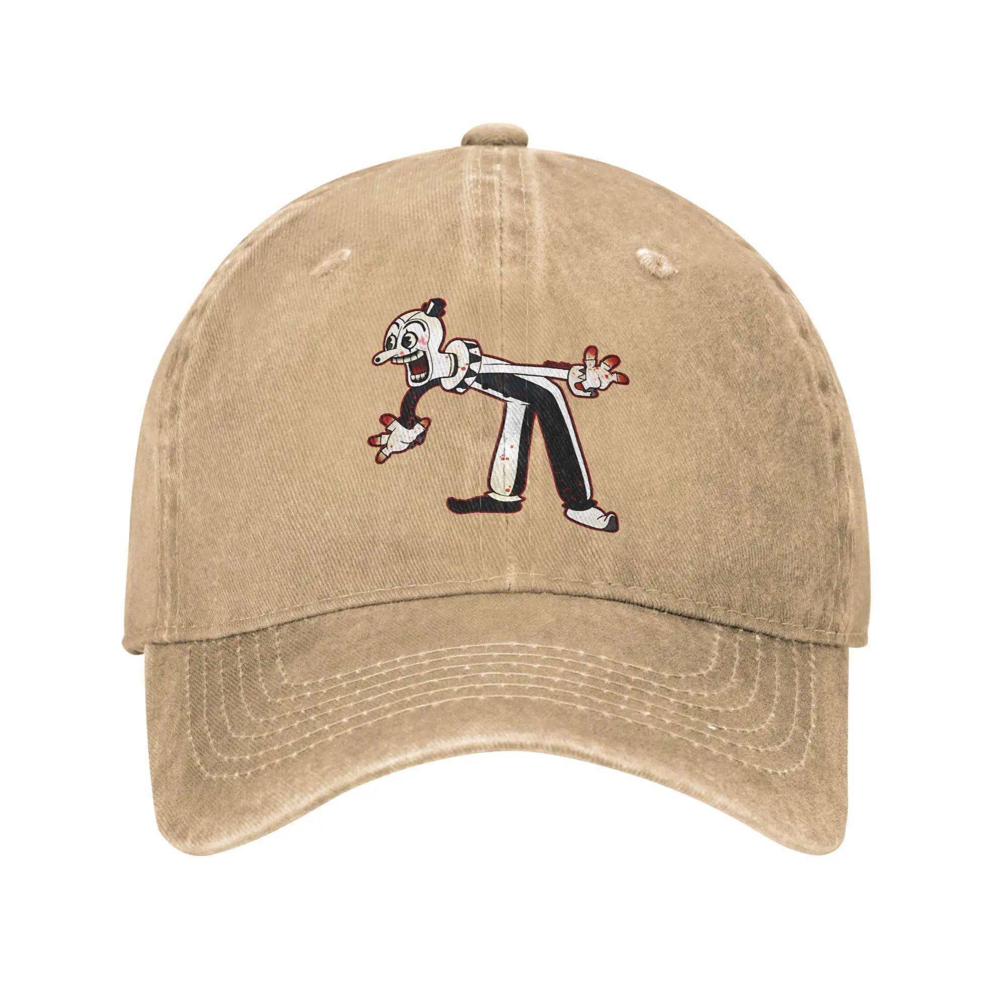 

Summer Terrifier Series Baseball Cap Sun Clown Sun-Proof Washed Hip Hop Hats Couple Women y2k Retro Hiking Fishing Snapback Cap