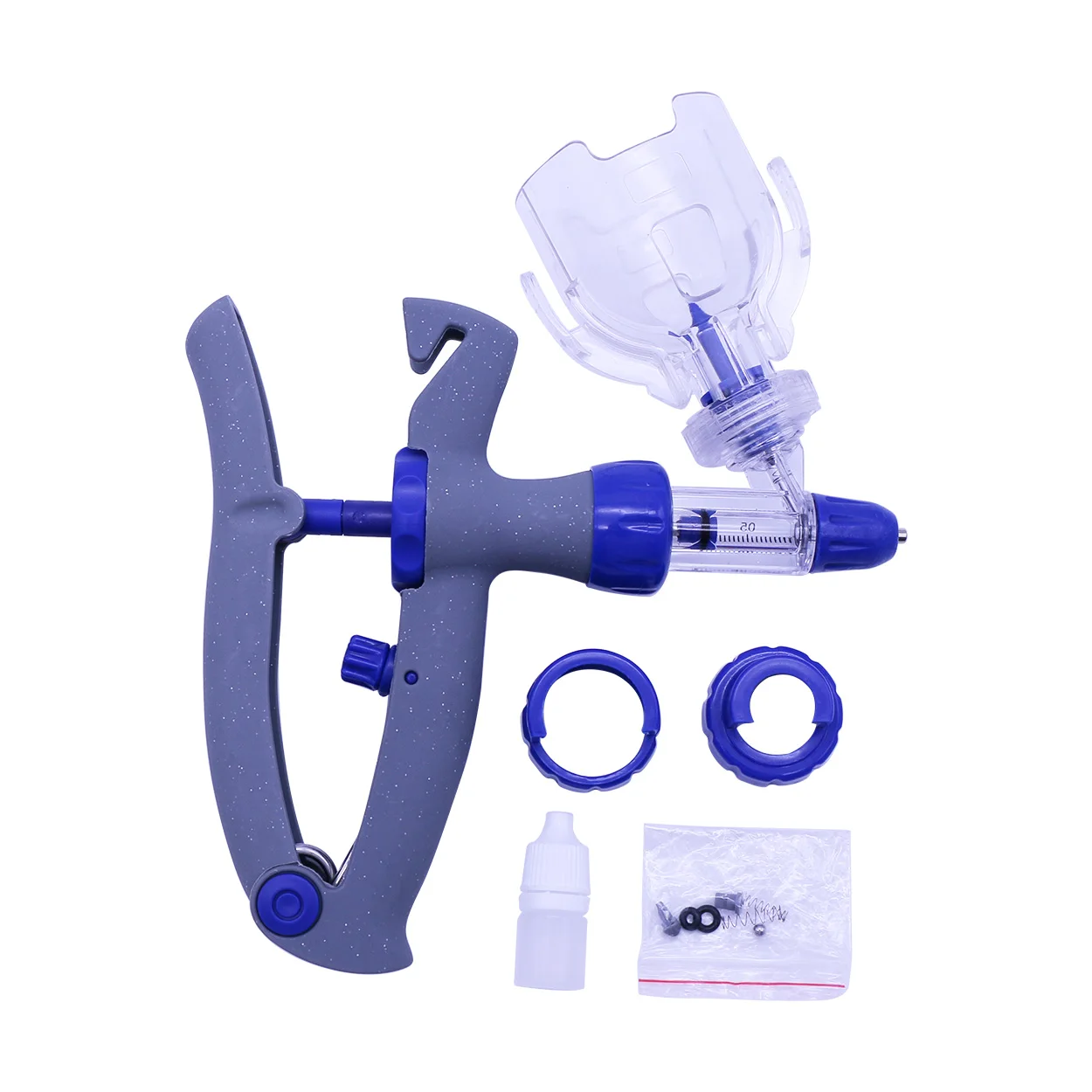 1 Stück 1/2/5 ml Geflügel-Automatikspritze mit Nadeln, Veterinär-Kontinuierlicher Injektor, Impfstoff-Injektion, mit verstellbarer Skala – Detail 6