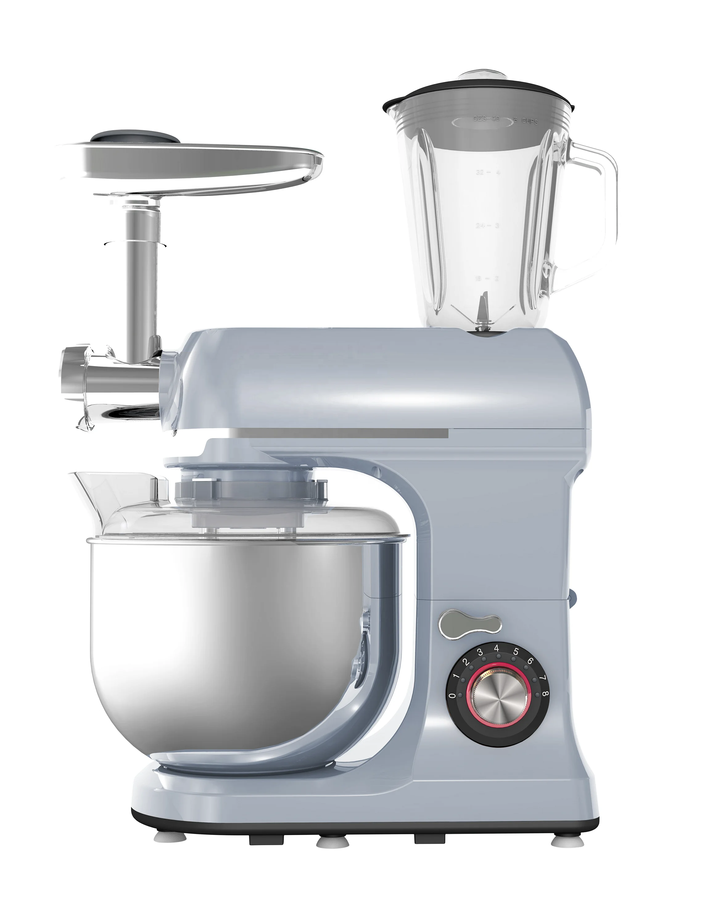 

Hot Sale 5-in-1 Multifunctional 7L Household Electric Stand Mixer With Egg Whisk Dough Hook Meat Grinder Fruit Vegetable Blend