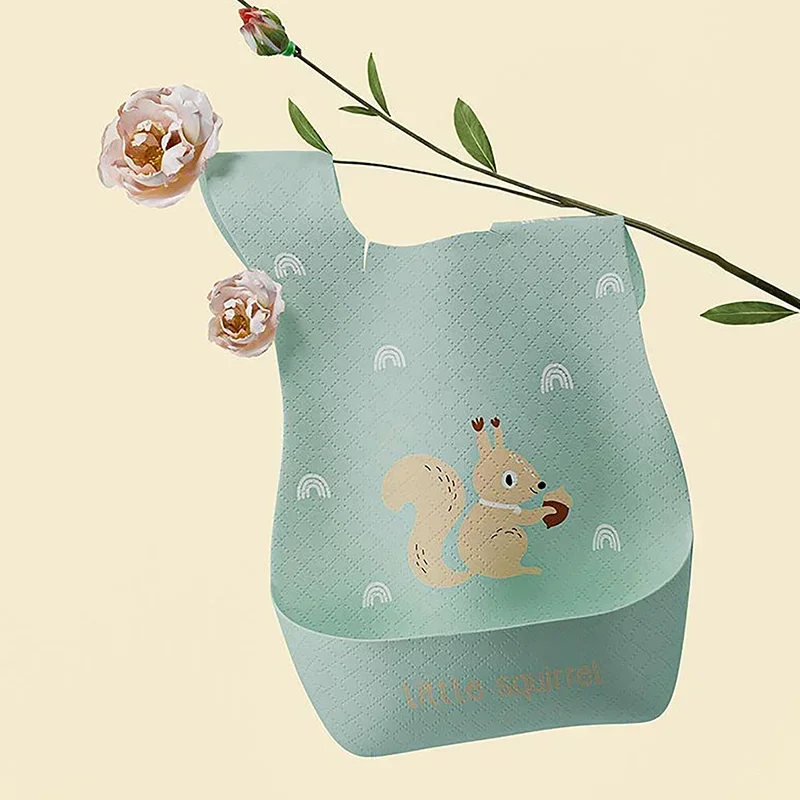 Infant Waterproof Print Bib Super Soft Saliva Pockets Children\'s Complementary Food Rice Bibs Burp Cloths Baby Items
