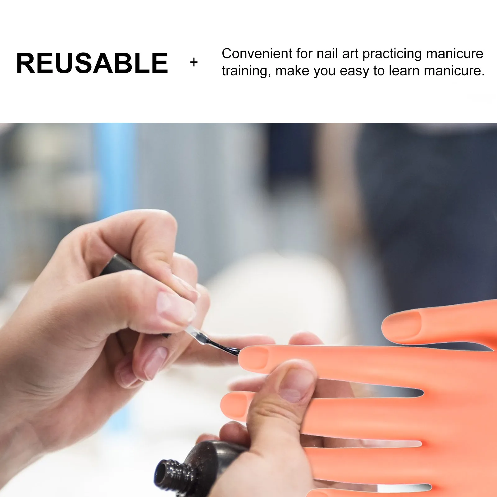 Tangan Palsu yang Dapat Dipindahkan Bahan Premium Pengerjaan Baik Simulasi Tinggi Dapat Digunakan Kembali Praktis untuk Pelatihan Manikur dan Latihan Seni Kuku