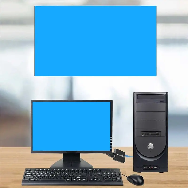 

Stable- Network Cable Extender Transmitter Receiver ET100 Audio Synchronization Output with IR Port HDMI-Compatible with US Plug