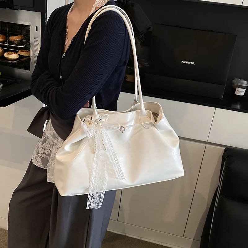 

Новинка 2024 года, роскошная винтажная сумка-тоут из вощеной кожи, большая ручная сумка-хобо на плечо для женщин, идеально подходящая для повседневных сумок на плечо