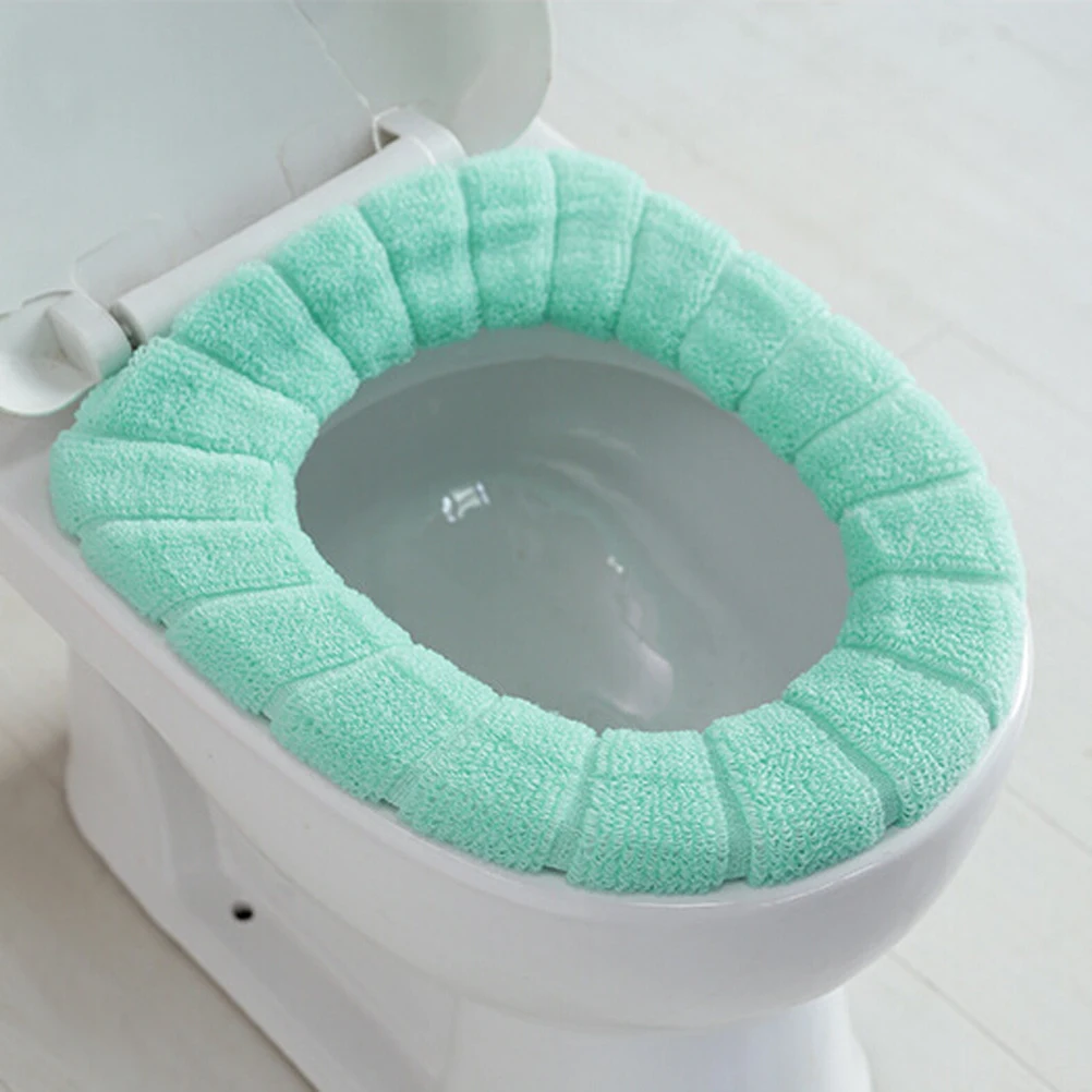

Toilet Seat Cover Mat Chair Cushion Winter Closestool Pad Padded Covers Washable