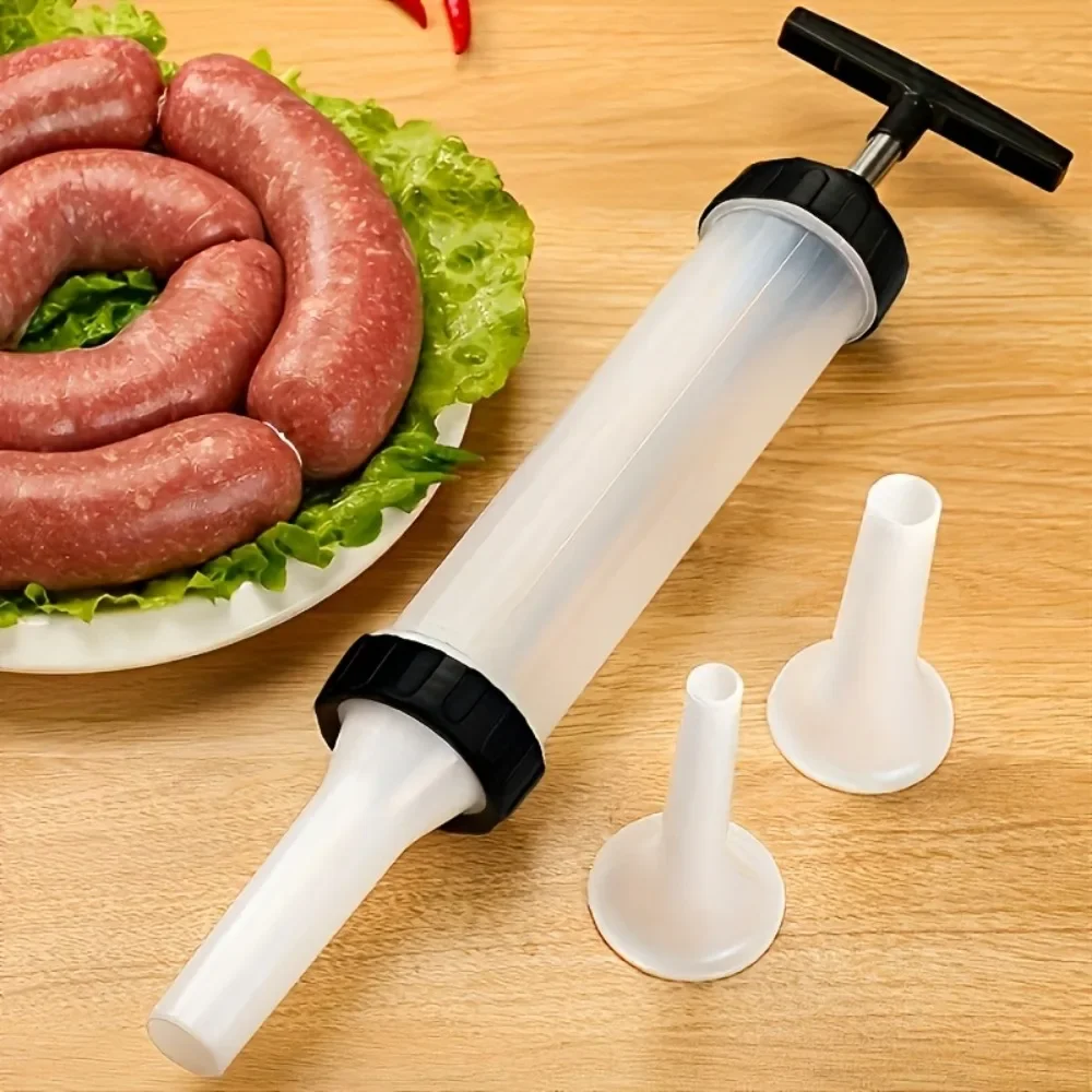 Handheld Manual Sausage Stuffing Machine - Kitchen Gadget Syringe Sausage Maker Tool for Homemade Sausage Party Food Crafting