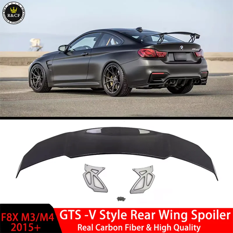 F80 M3 GTS -V Style GT Wing Universal rear spoiler carbon fiber rear wing F80 F82 F83 universal Spoiler For BMW F8X M3 M4 M2