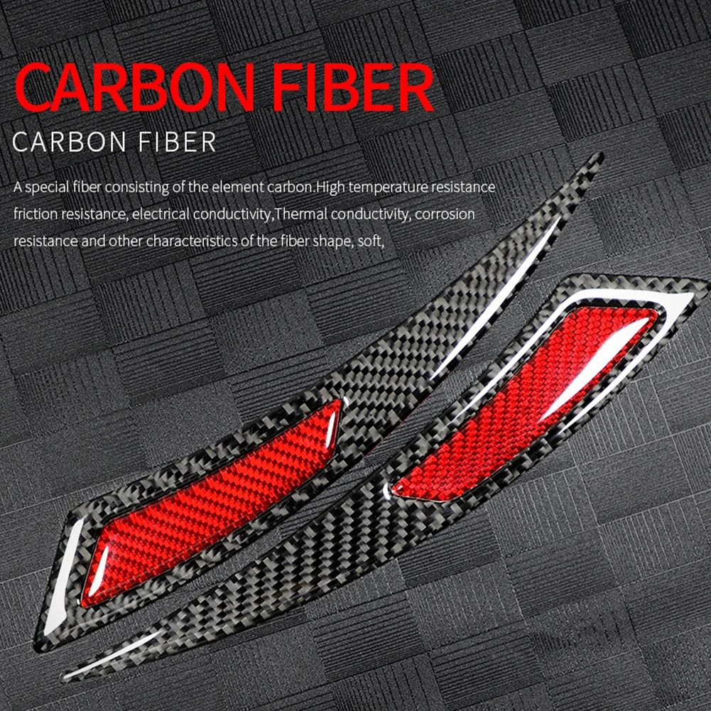 

2Pcs Car Sticker Front Fender Stripe Guard Tire High Quality Eyebrow Protector True Carbon Fiber Wheel Trim Sticker Universal