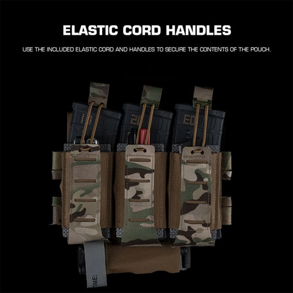 Tactical 5.56 Triple Mag Pouch Plate Airsoft Multifunction Detachable Expansion Bag Gear Hunting Paintball Shooting Accessories