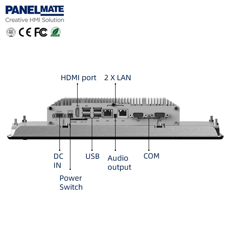 ZXY 12,1 Polegadas Industrial Tudo em Um PC J6412 CPU 8G 128G Tela Sensível Ao Toque Painel Industrial Incorporado PC