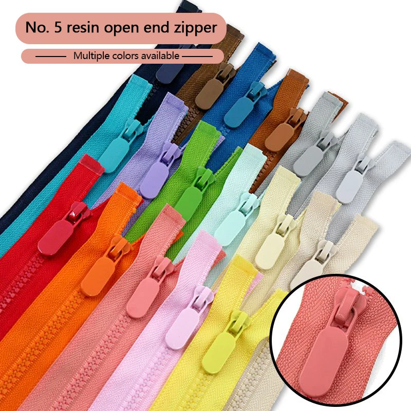 Color Resin Zipper Clothing Pocket Pants Process Open-end Zips Repair Kit Diy Handcraft Garment Applique Doll Sewing Accessories