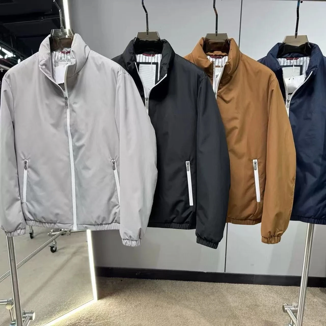 Chaqueta informal versátil con cuello alto y bordado de estilo old money, nueva moda de otoño e invierno de Italy BC.
