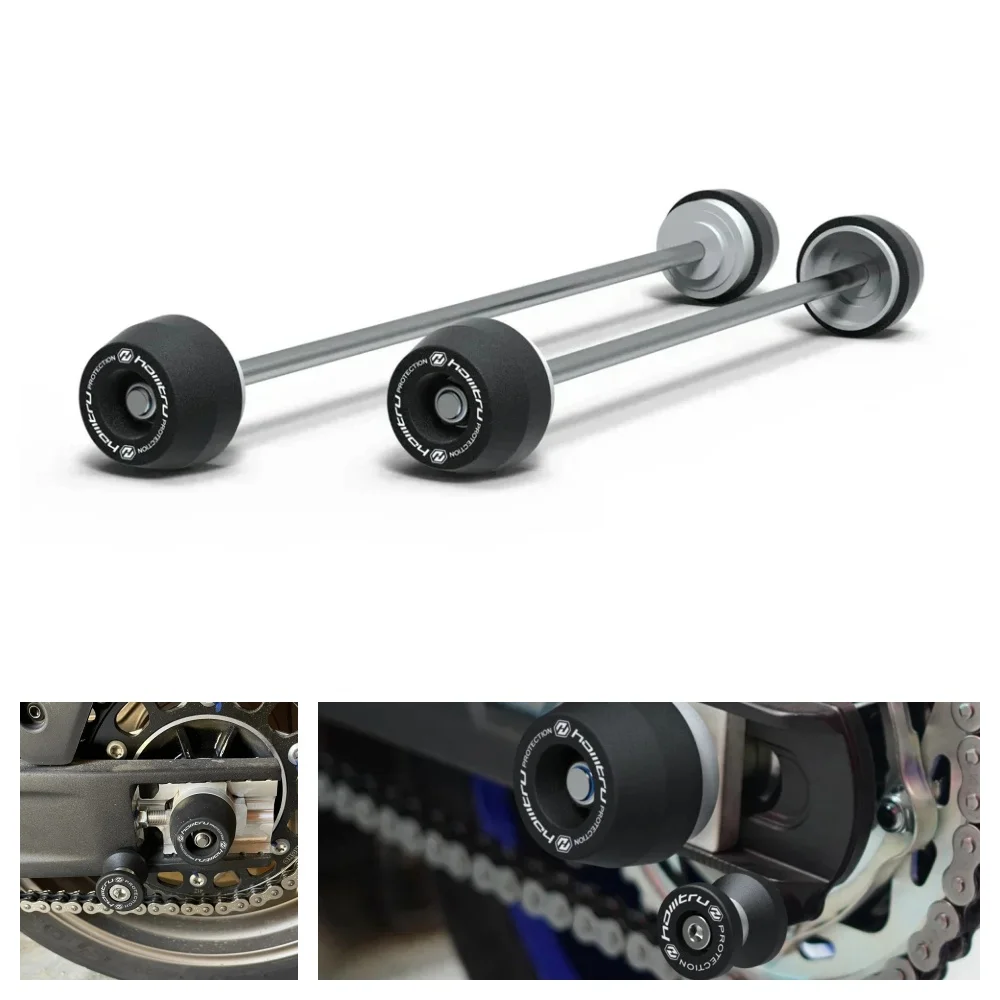 

For Yamaha FZ-07 MT-07 XSR700 2013-2024 Front Rear Axle Fork Crash Slider Motorcycle Wheel Hub Anti-Collision Block