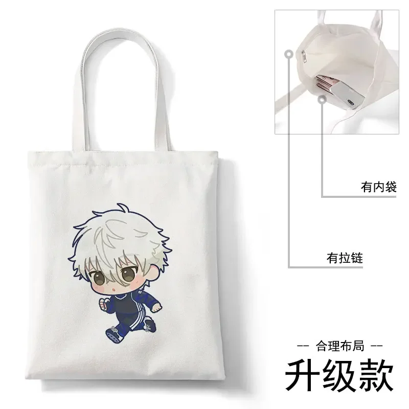 Anime BLUE LOCK Cosplay Simple Single High-capacity Shoulder Schoolbag Cartoon Canvas Portable Bag Decorate Birthday Xmas Gift