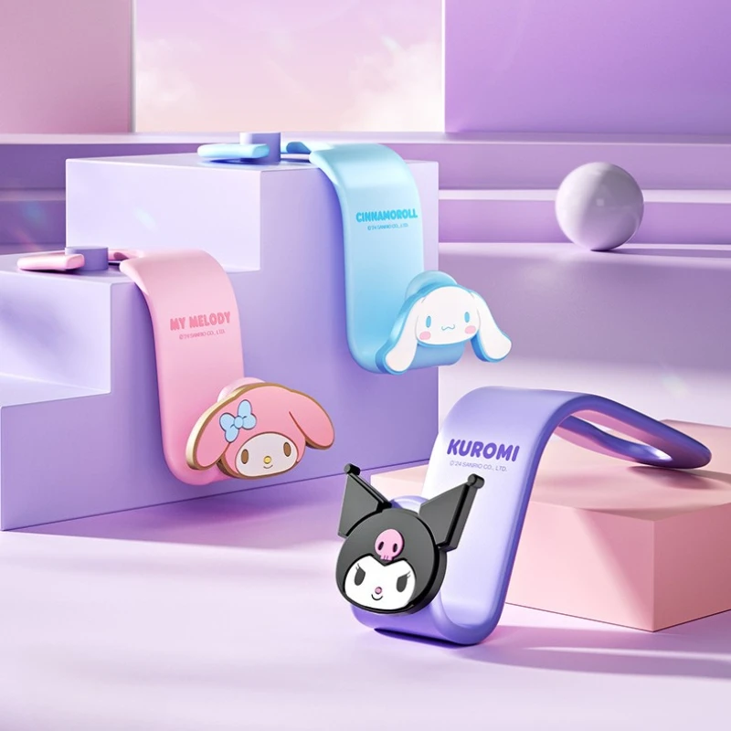 

Sanrio Kuromi Car Hook Cute Cartoon Creative Cinnamoroll Hello Kitty My Melody Car Seat Rear Storage Hook Auto Decor Supplies