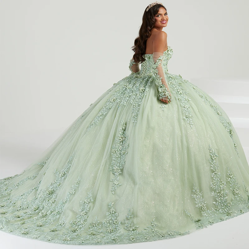 Strapless Vestidos De 15 Quinceañera Vestidos De Baile Lace Frisado Meninas De Luxo Aniversário Noite Festa Formal Celebridade فساتين Mulheres