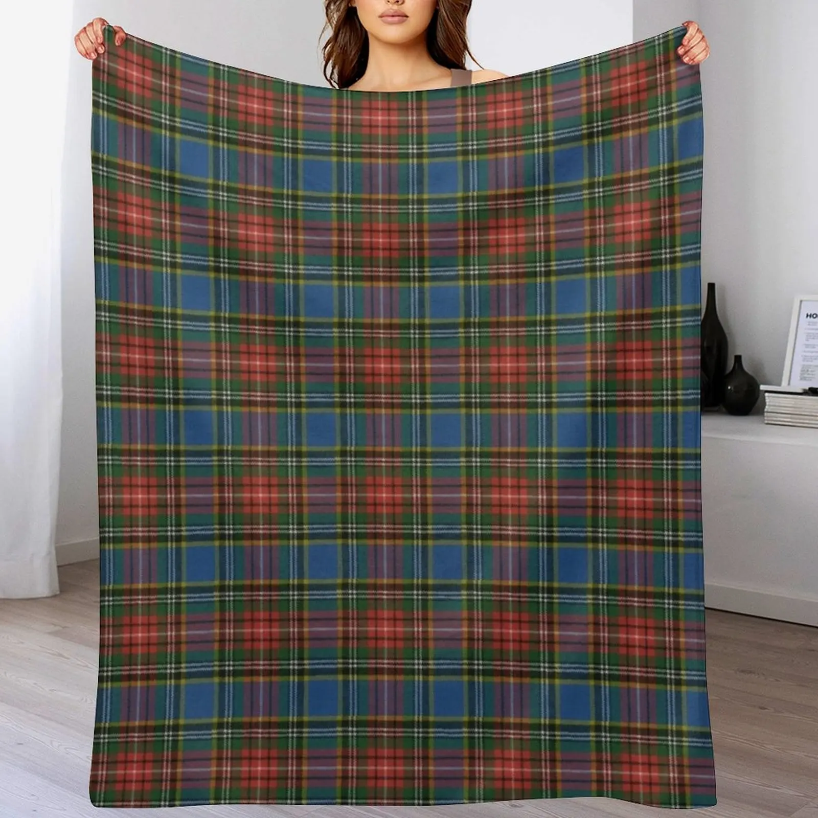 

MacBeth A Original Scottish Tartan Throw Blanket Easy Care Comfortable Blanket for Couch
