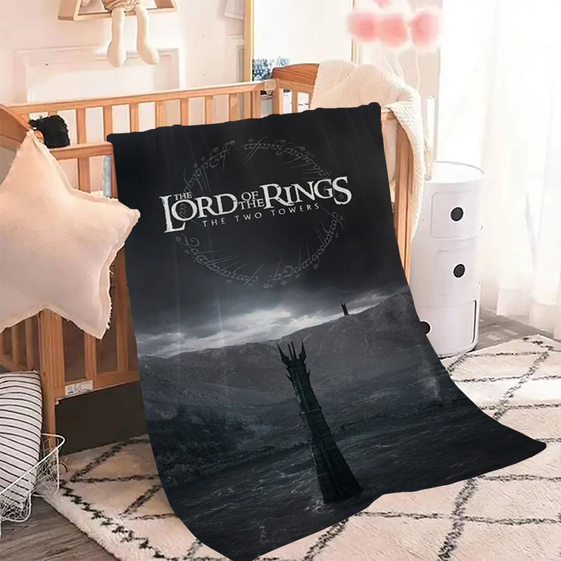 T-The L-Lords of the R-Rings Movie Throw Fleece Blanket Fluffy Sofa Blankets & Throws Microfiber Bedding Knee Bed Decorative Nap