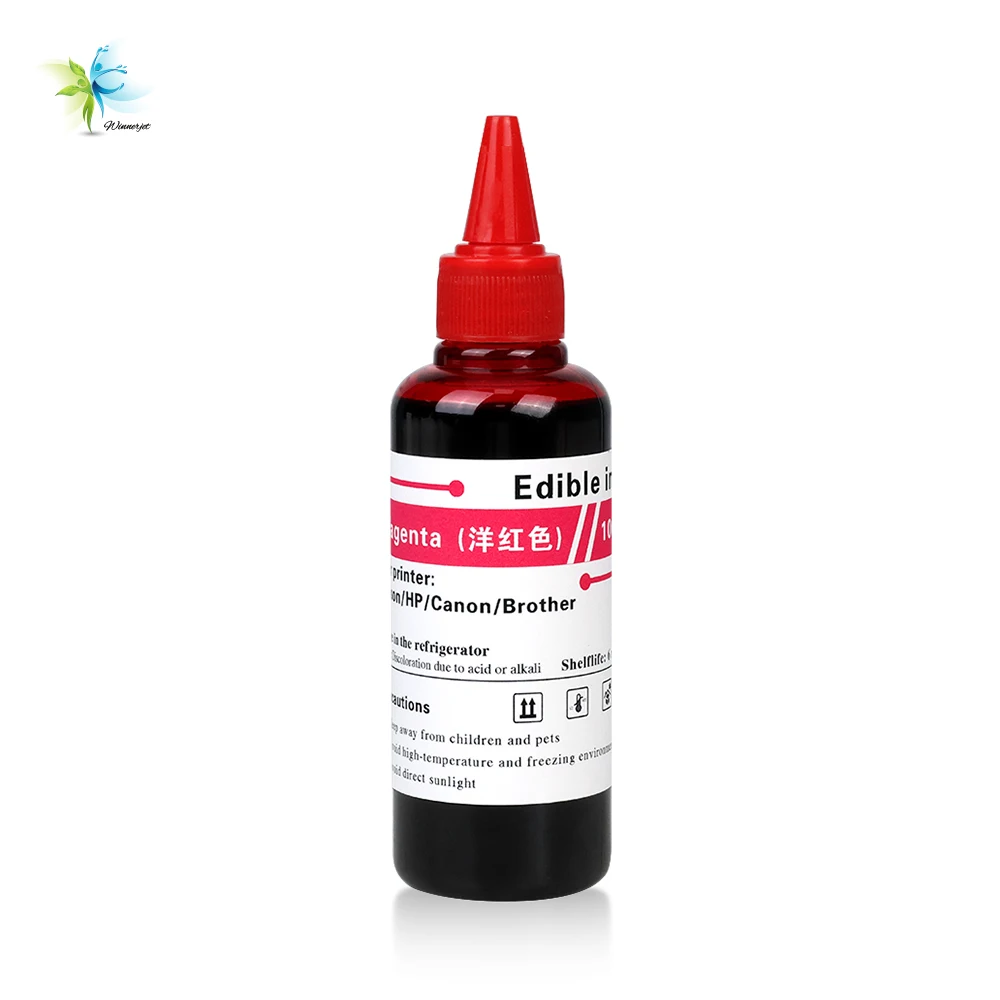 Winnerjet 100ml Decorative ink refill ink bottles for Epson hp Canon Brother etc ink printer and for some coffee printers
