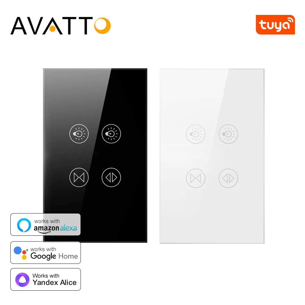 AVATTO Tuya WiFi Curtain Light Switch Smart Life Roller Shutter For Electric Motorized Blinds Works With Alexa,Google Home,Alice