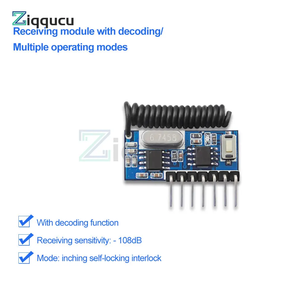 3PCS Hot 433mhz Wireless ricevitore RF a 4 canali 1527 modulo decodificatore codice di apprendimento per telecomando