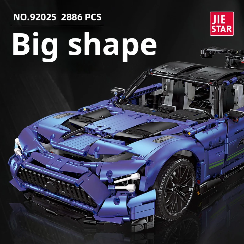 AMG GTR Super Sports Car Decorative Building Block 92025 2886Pcs Puzzle Racing Ornament Model Moc Educational Toy Bricks