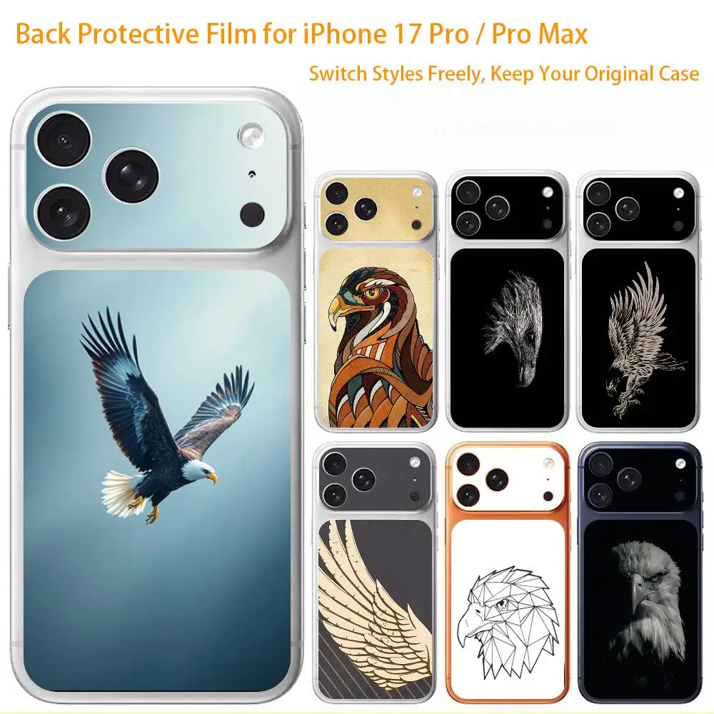 

Trendy cool eagle design Premium Skin Wrap for iPhone 17 Pro/Max, Back Frame Camera Protective Decal (Not Case)