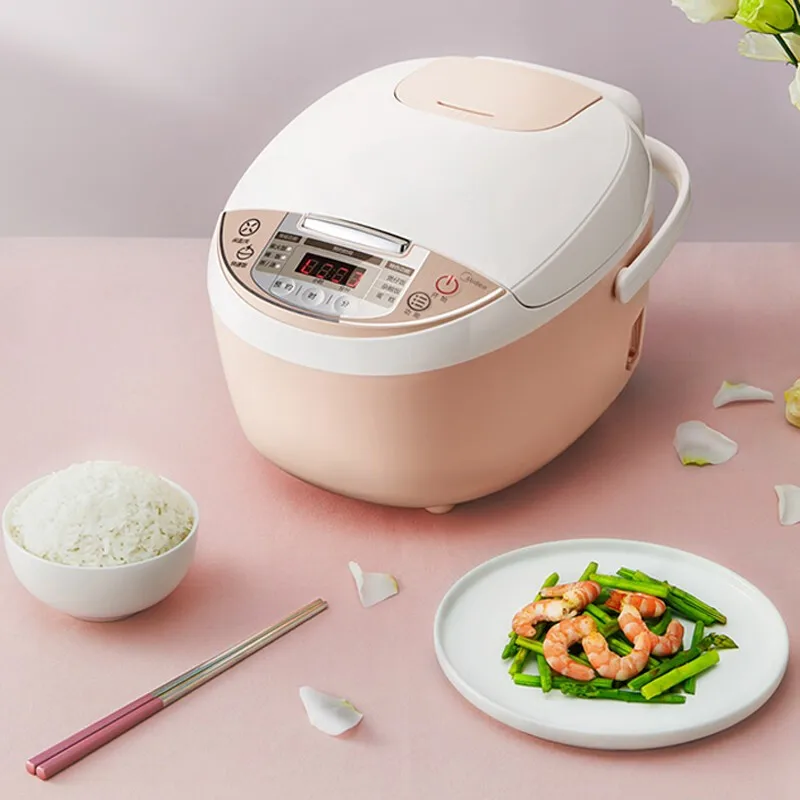 Midea 3L Mini Rice Cooker with Appointment Micro-pressure Steaming Valve and Yellow Crystal Inner Pot for Home WFS3018Q-3