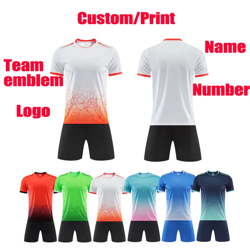 

Football uniform custom Football training clothing DIY Logo customization Adults and Kid Soccer Clothes Sets Short Sleeve