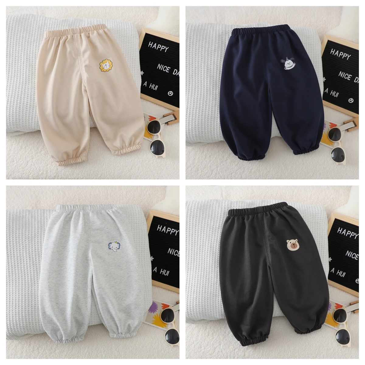 1-4 Years Leisure Kids Pants Cartoon Print Baby Boys Girls Sweatpant Korean Style Loose Children's Sport Pants Toddler Trousers