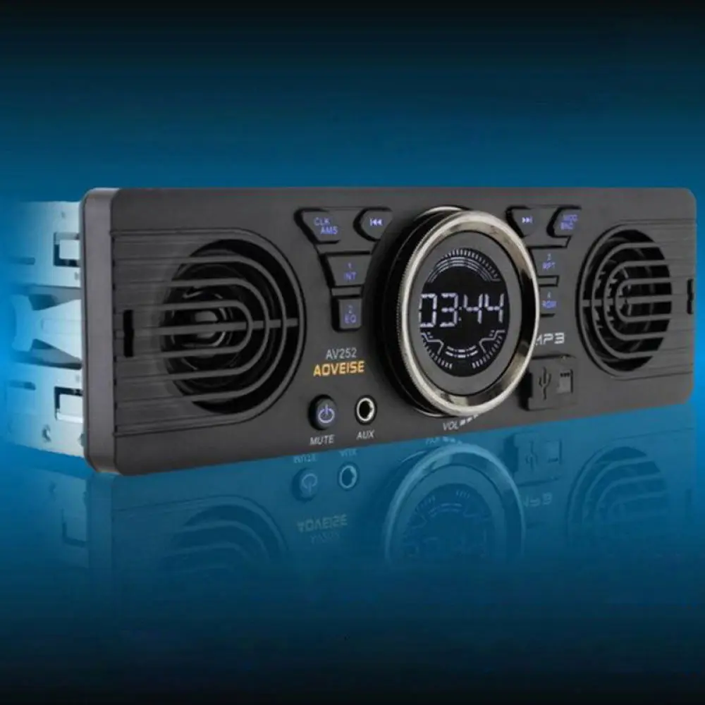 Car Audio Single Din Head Unit 12V Mp3 Player Fm Radio Built In Speaker Bluetooth Wireless Music Receiver Stereo System