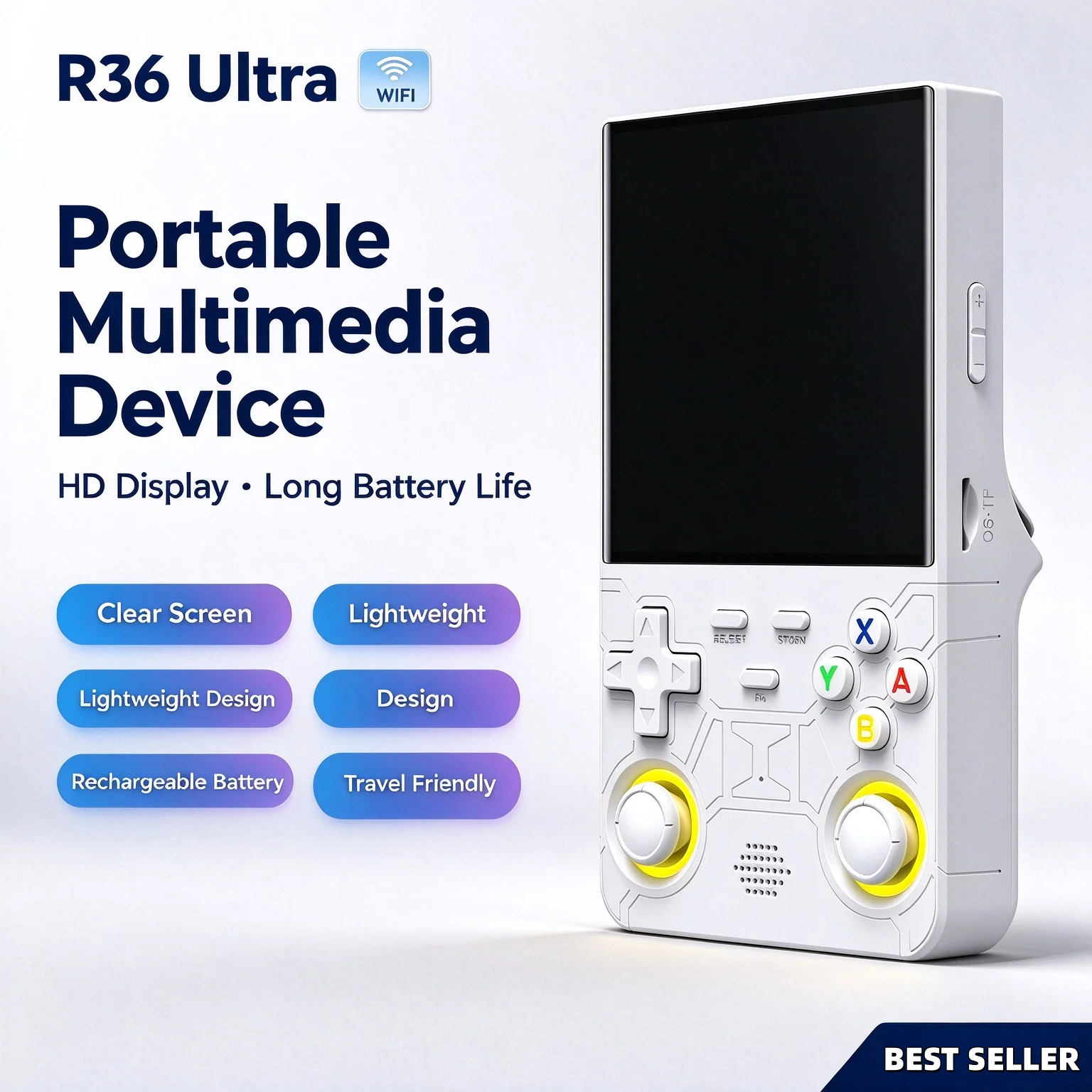 R36 Ultra 4 Inch IPS Display, WIFI Supported, Open‑Source Retro Portable Game Device, Pocket Handheld Gaming Hardware