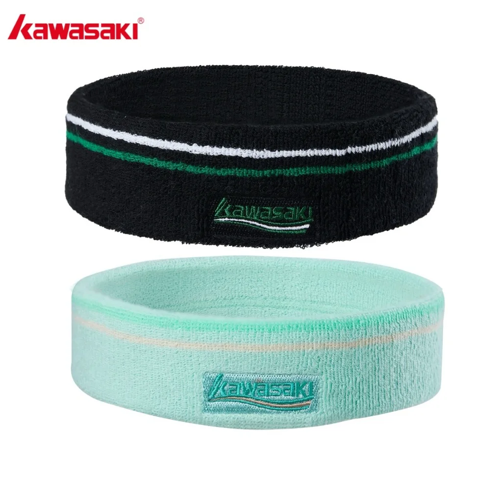 Kawasaki hoofdband heren dames K1E00-C3812 waterdichte zweetabsorber sporthoofdband geschikt voor basketbal en hardlopen