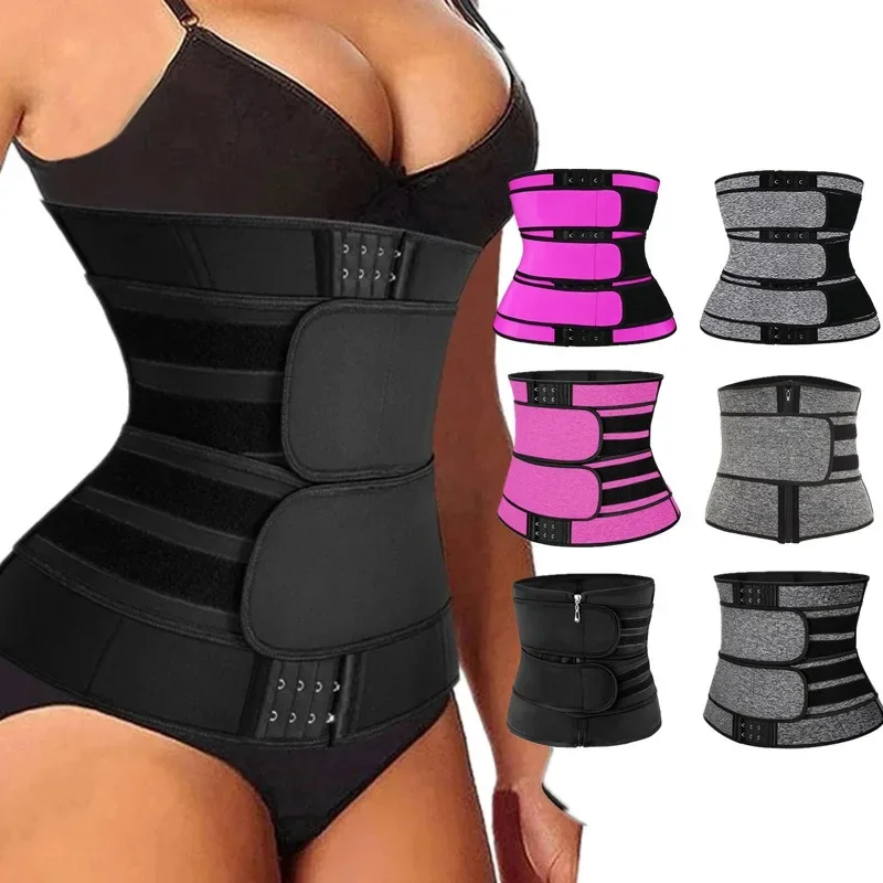 1PC Waist Trainer Corsets Fitness Trimmer Belt Slimming Body Shaper For Weight Loss Sauna Sweat Girdle Workout Fat Burner