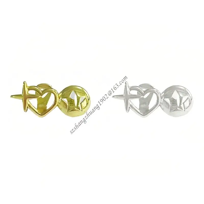 

Q6RB Unisex Punk Tooth Grills Vintage Hollow Heart Stars Teeth Jewelry Silver Gold