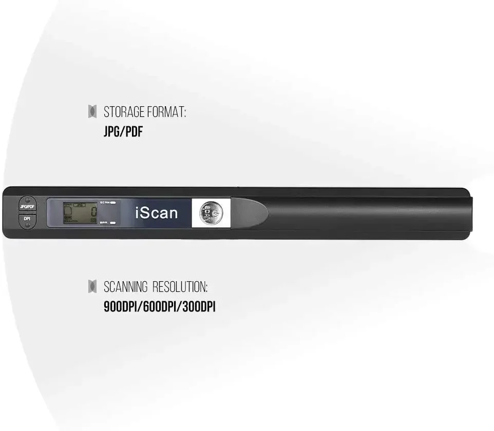 Imagem -05 - Mini Scanner Portátil Iscan a4 900dpi hd Scanner para Escola Casa Negócios Digitalização Colorida Fotos Documentos Suporte Jpg Pdf