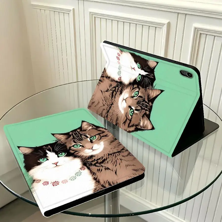 with Pencil Slot Case for Xiaomi Redmi Pad SE K Pad 8.8 9.7 12.4 Inch Pad 5 6 7 8 Pro Pad 6s Pro 7 Ultra Cat Funny Flower