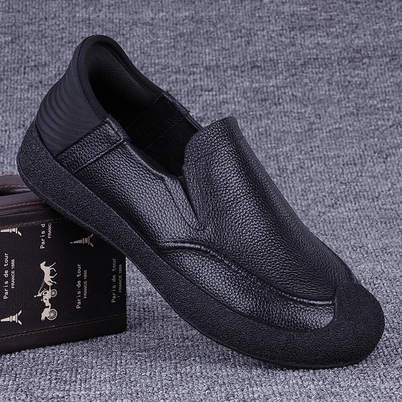 

Men's Casual oes Breathable Soft Bot Cowhide Spring Autumn New Sle Versatile Loers Comfortable Faionable Leather S...