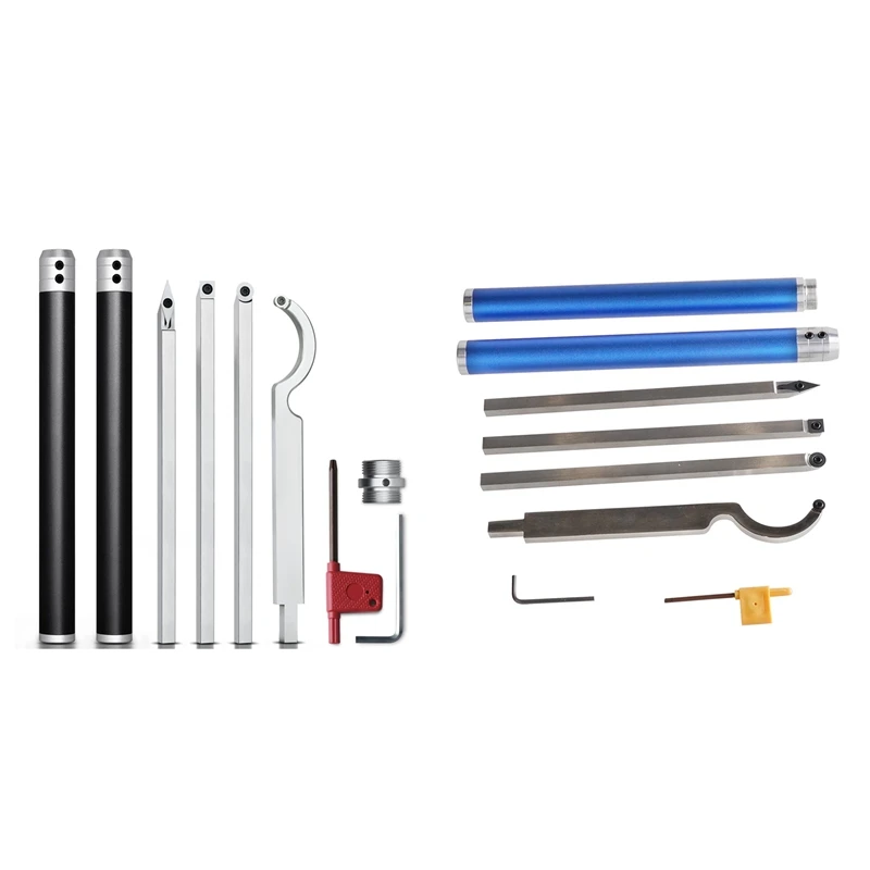 ABNO-Universal Carbide Tipped 6 Lathe Blade Interchangeable Wood Turning Tools Set, Lathe Turning Tool Lathe For Woodturning