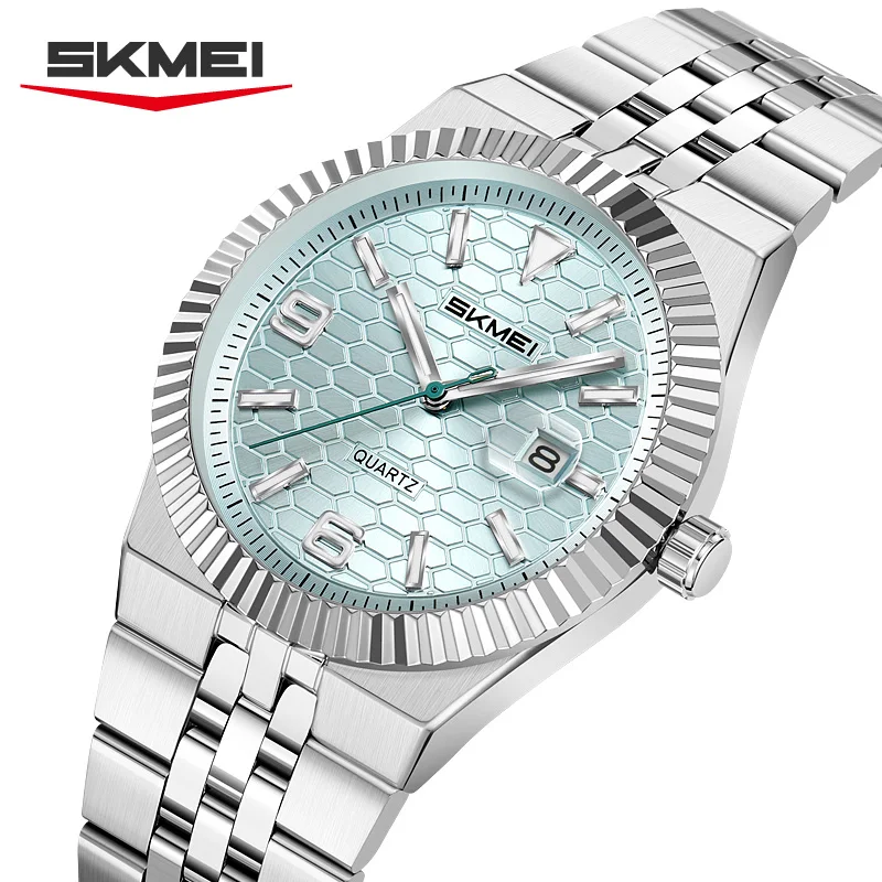SKMEI 2656 original men's watch waterproof stainless steel luxury clock relogios masculino Quartz Men's Watches Date 2026 Male