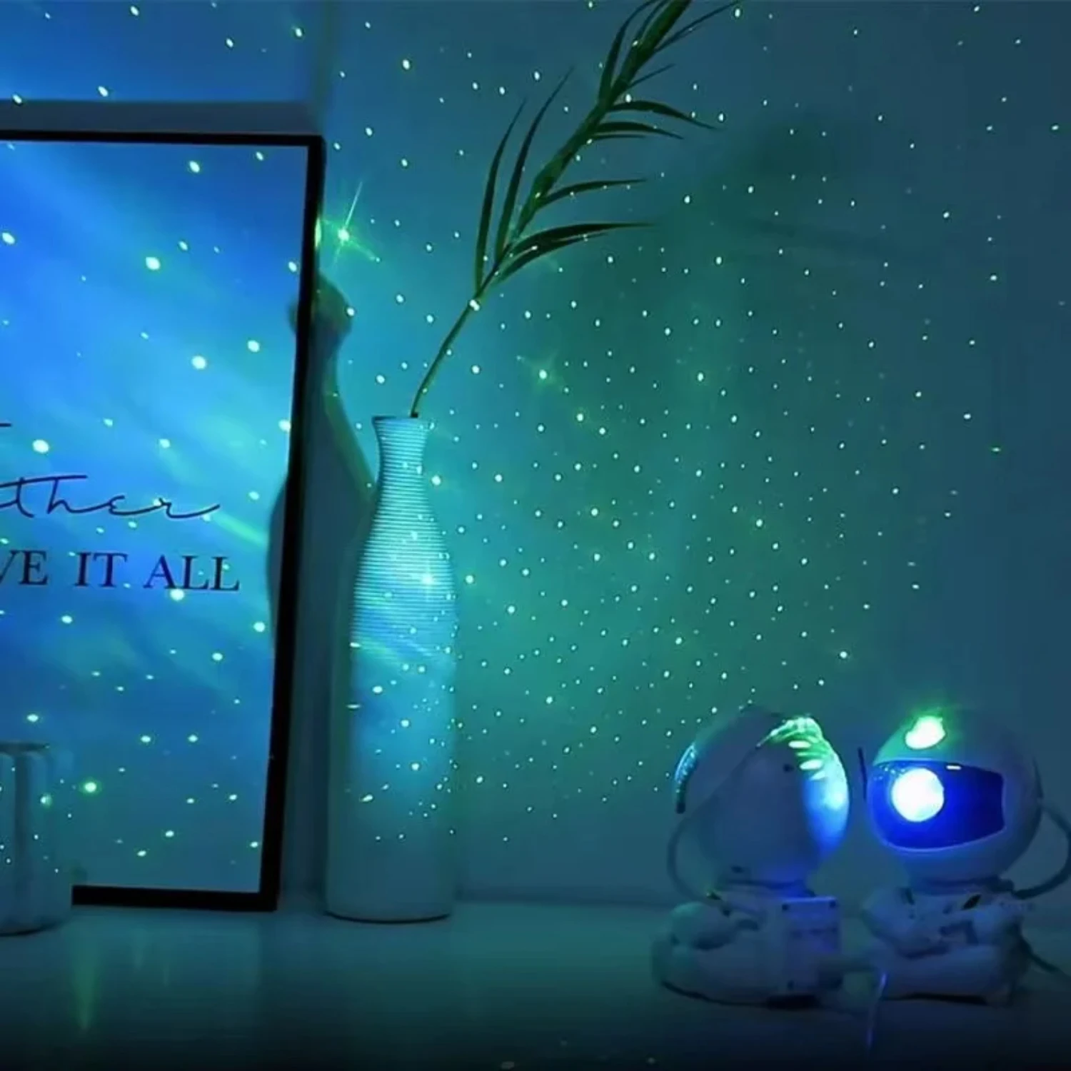 Mini proyector de cielo estrellado para niños, lámpara de astronauta, luz nocturna estrellada, decoración de habitación de boda, dormitorio de bebé, regalo de cumpleaños, nuevo