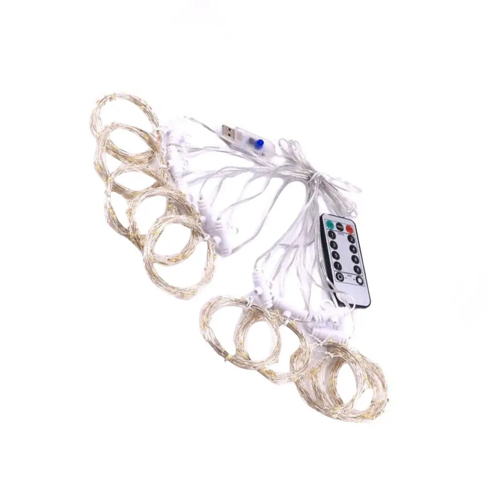 سلسلة أضواء التحكم عن بعد تعمل بمنفذ USB أضواء الجنية لغرفة النوم وحفلات الزفاف ستارة نافذة خيمة مهرجان داخلي