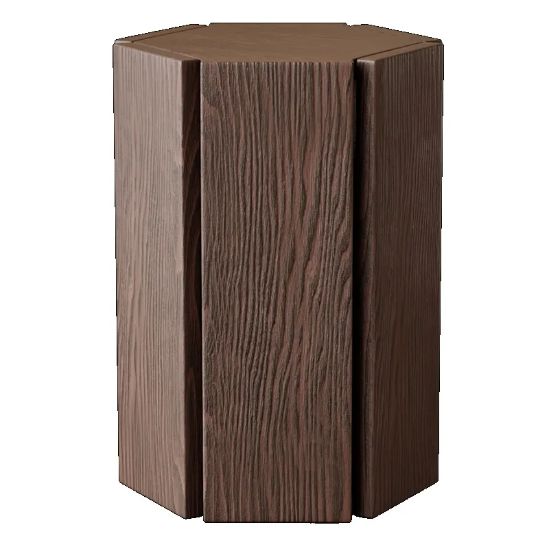 

Solid wood stool household hexagonal thickened square stool sofa edge can be stacked living room dining table stool square