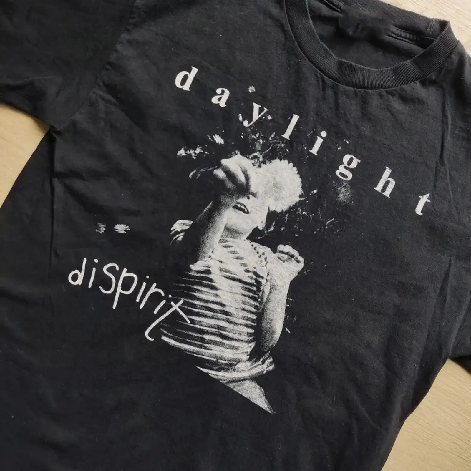 Vintage Daylight Superheaven Band Dispirit T Shirt Black All Size OM859 vintage Washed homme Soft Stretched designer clothes