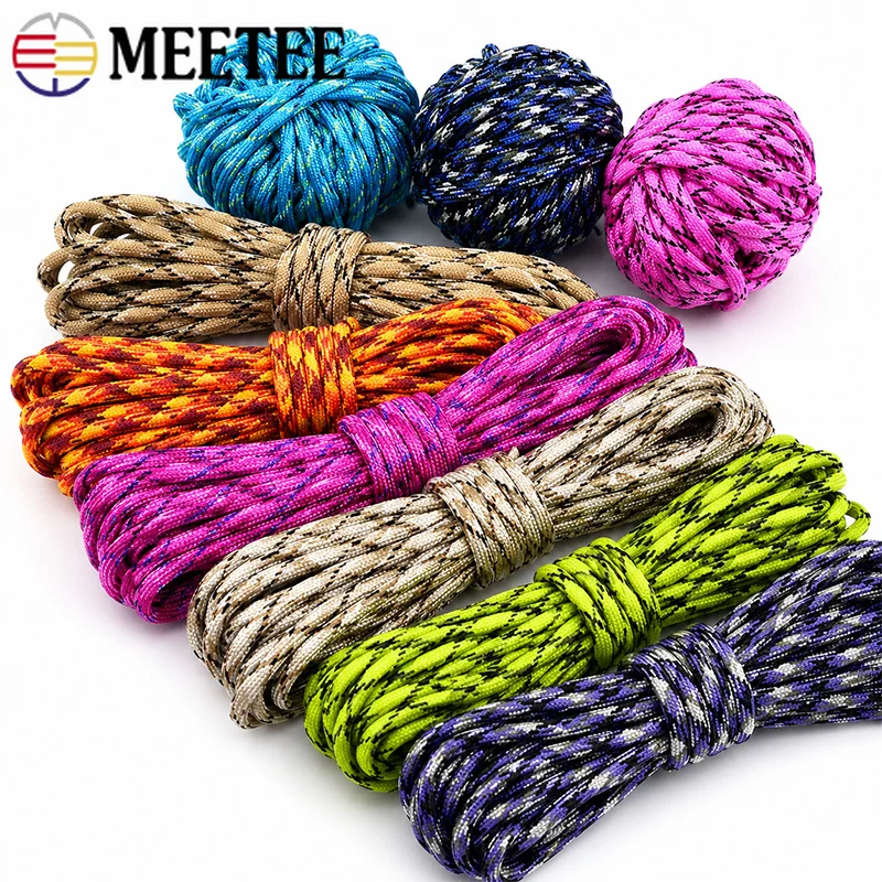 40M 5mm 7 Core Strand Cord for Outdoor Card Lanyard Rope Tent Camping Paracord Ropes Bag Decoration Cords DIY Sewing Accessories