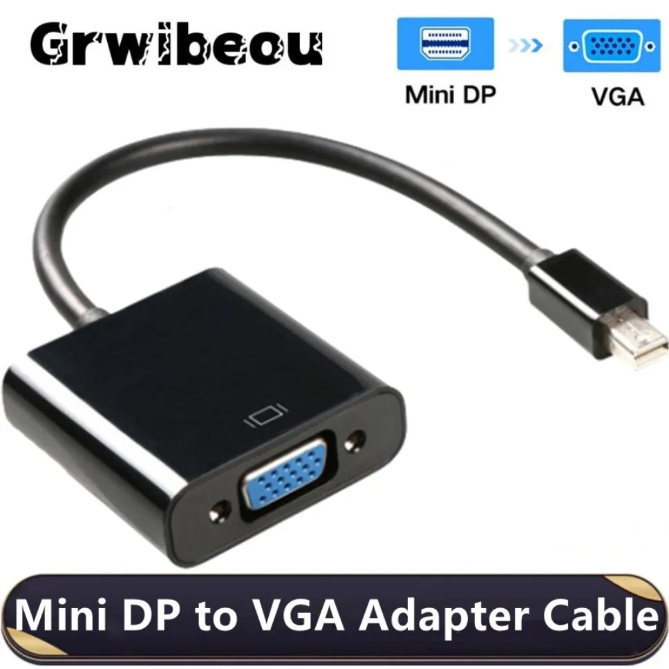 Cavo convertitore da Mini DP a VGA 1080P Thunderbolt Mini DisplayPort adattatore maschio a VGA femmina per proiettore PC portatile Apple HDTV