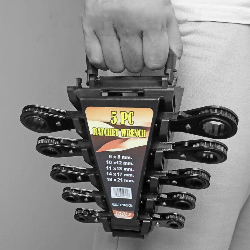 Workshop Wrench Set Adjustable Ratchet Wrenchs Set Kit Professional Double-end Complete Spanner Suit Multifunctional Sockets