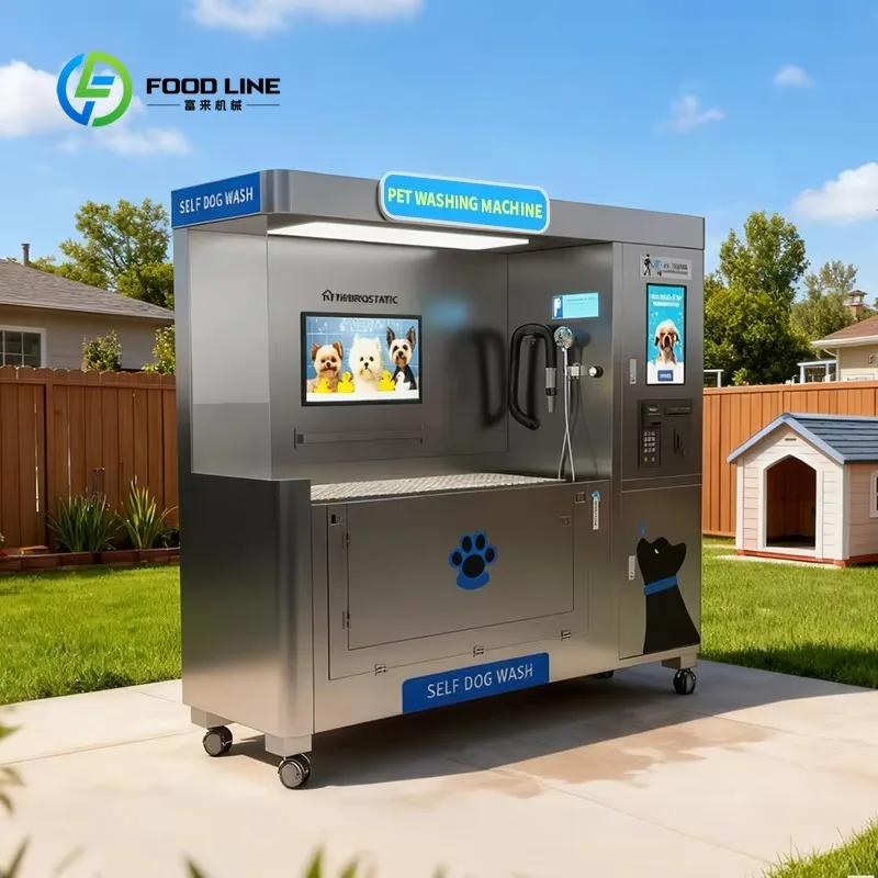 New Design Self-service Dog Bath Station, Large Dog Washer with Customized Sticker, Grooming Equipment for Big Dogs