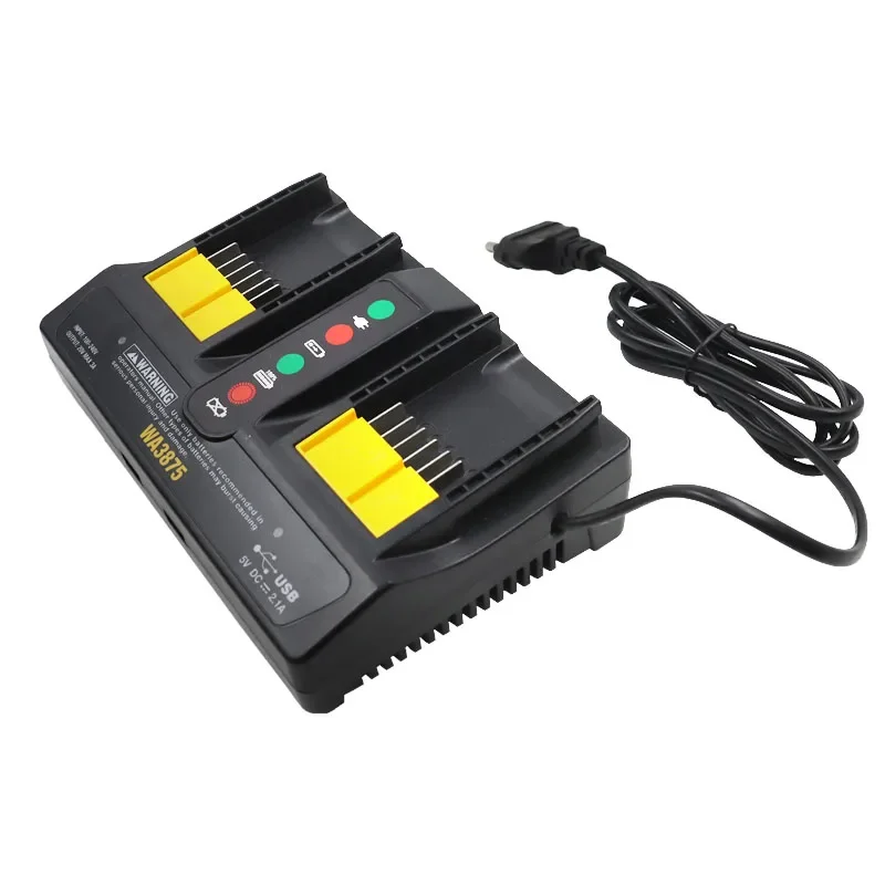 

US/EU/AU/UK for WORX WA3875 20V MAX Li-Ion Battery Charger USB Output for Worx WA3520 WA3525 WA3578 WA3575 WA3742 Quick Charge