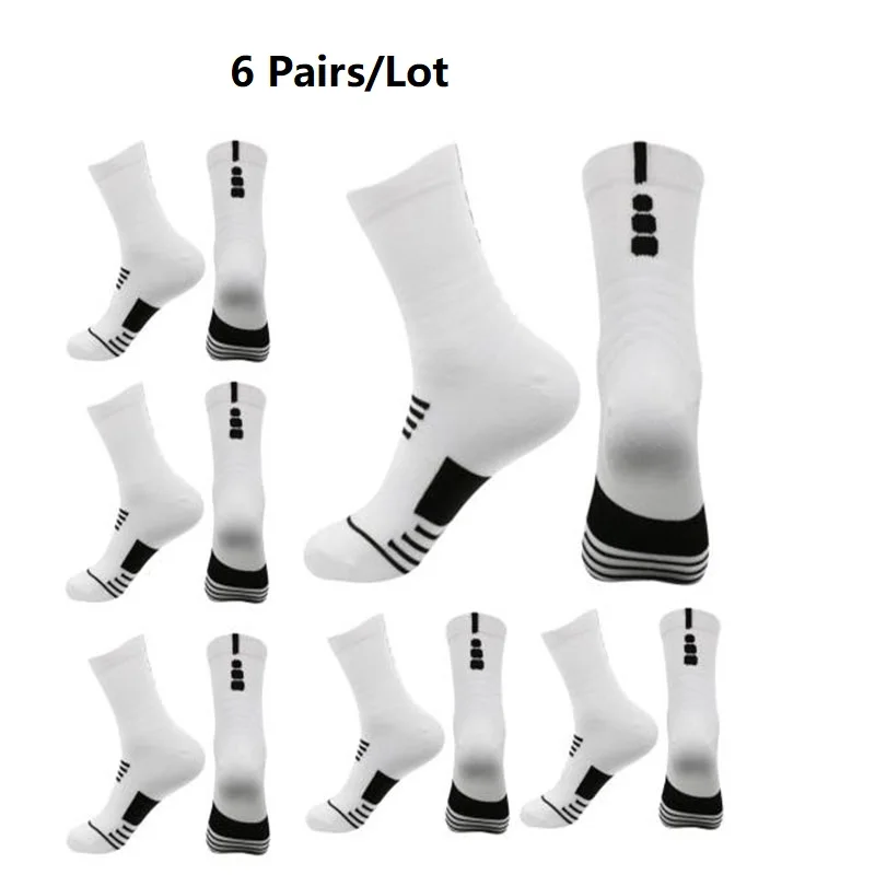 1/3/5/6/10 Pairs Sport Cycling Basketball Socks Men Compression Running Summer Breathable Long Hiking Damping Athletic Socks