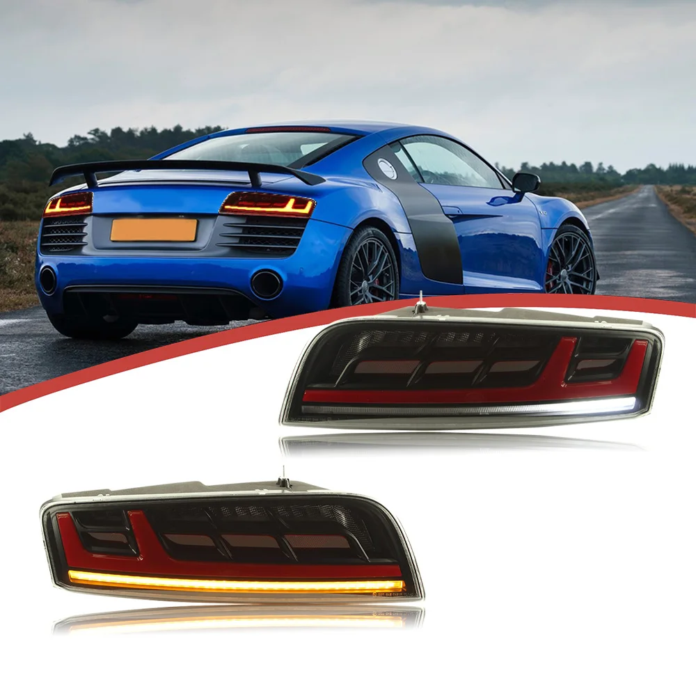 

High Quality Auto Taillights Assembly for R8 2006-2015 New and Improved style Tail Light 2005-2015Modified LED Taillight